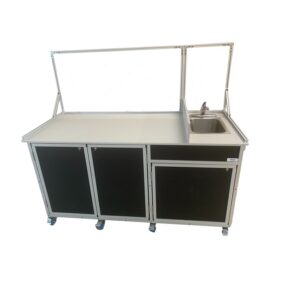 FSC-001: Food Service Cart With Portable Self Contained Sink