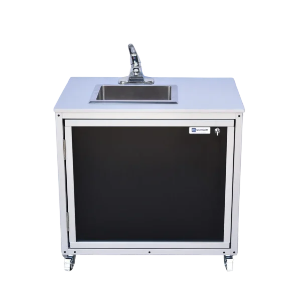 Portable battery powered cold water sink for camping
