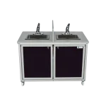 Double compartment child height mobile handwashing sink