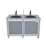 Double basin portable sink for toddlers