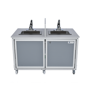 Double basin portable sink for toddlers