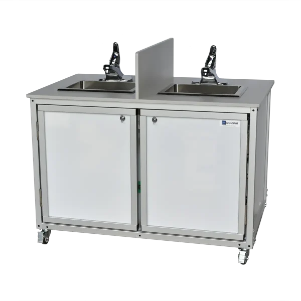 Monsam-PSE-2006D_White-DFC_0182 Double basin portable sink for toddlers in white