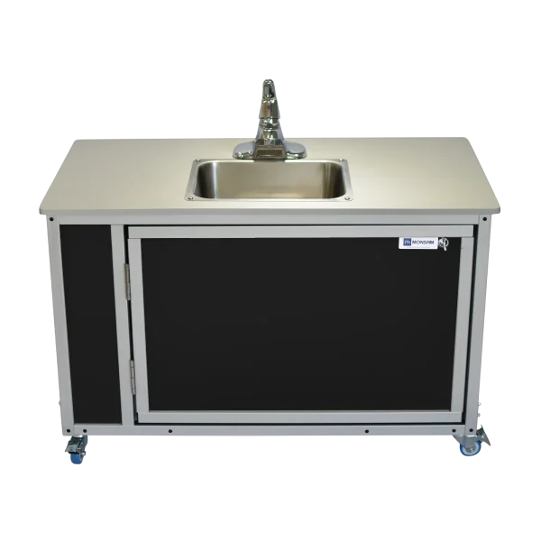 Monsam-PSE-2006I_Black Toddler height portable hot water single basin sink in black