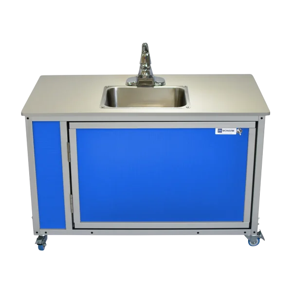 Monsam-PSE-2006I_Blue Toddler height portable hot water single basin sink in blue