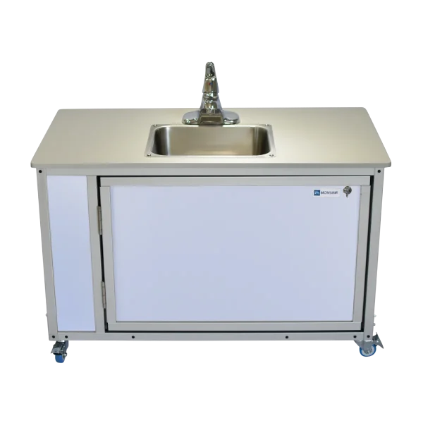 Monsam-PSE-2006I_White Toddler height portable hot water single basin sink in white