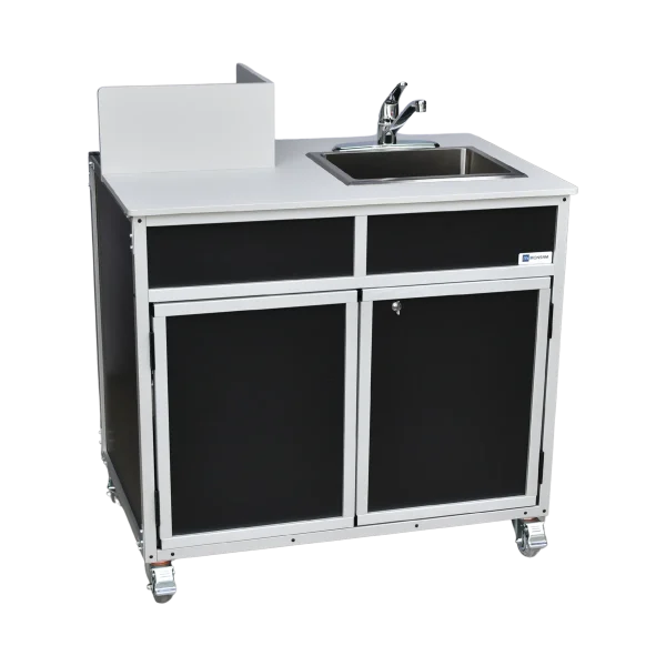 PRO-001-Black-side-2 Portable handwashing sink with propane powered water heater