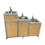 Portable Three Level Sink in Maple