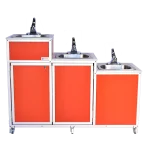 Three Level Portable Sink in Red