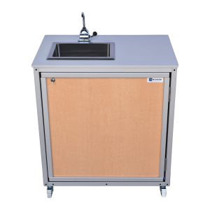 Monsam PSE-2008 child-height hand-pump operated portable sink in maple