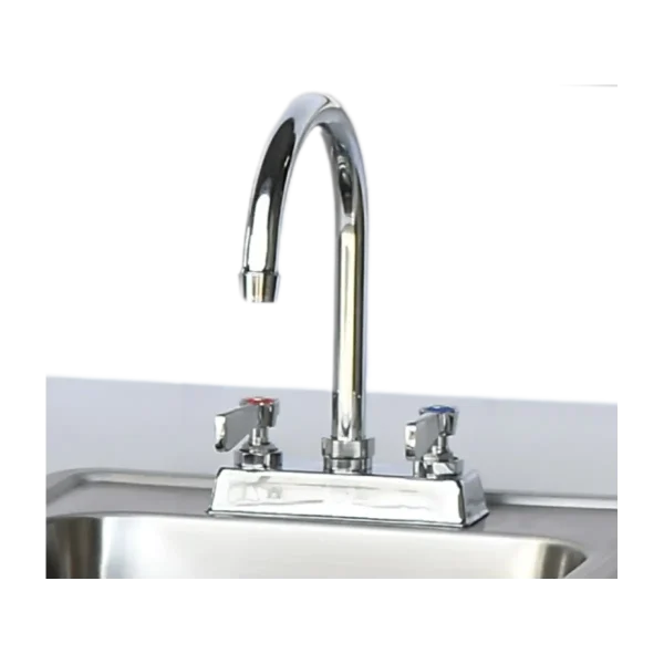 gooseneck faucet with water flow
