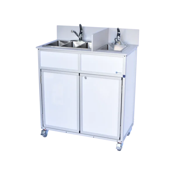 Monsam-NS-004S_White Monsam four basin compact portable sink in white