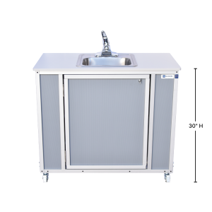 Portable child sized sink in gray