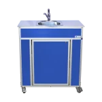 one compartment portable sink with stainless steel top