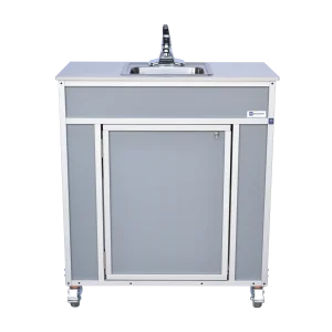 Single compartment portable sink gray