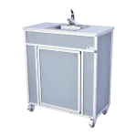 Monsam NSF certified single basin portable hand washing sink in gray