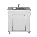Monsam NSF certified 3 compartment portable sink in white