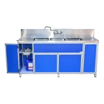 Monsam portable four compartment commercial kitchen sink