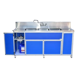 Monsam portable four compartment commercial kitchen sink