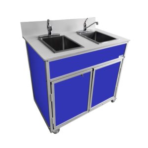 NS-002: Double Basins NSF Certified Utensils Washing Self Contained Sink