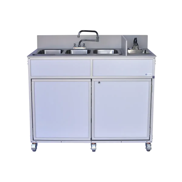 Portable Four Basin Handwashing Sink NS-004 - Optimized White Portable Four Basin Handwashing Sink NS-004 - Optimized White
