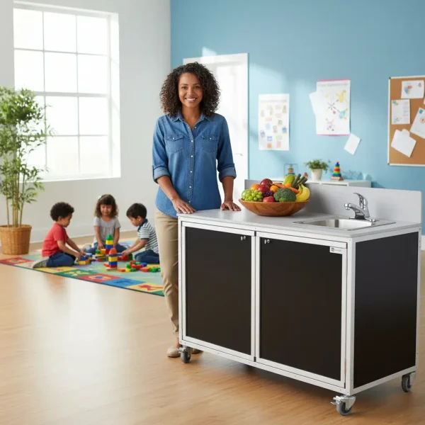 PSE-2046-Black-in-situ-Comm_Room Foodservice and science portable sink in community room