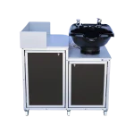 Portable Shampoo Sink with Tilt Mechanism gray counter