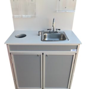 HWS-009: Portable Handwashing And Sanitizing Station -Single 10″ Deep Basin Self Contained