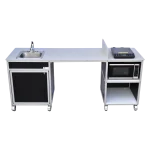 Monsam wheelchair accessible portable kitchen with hot water sink