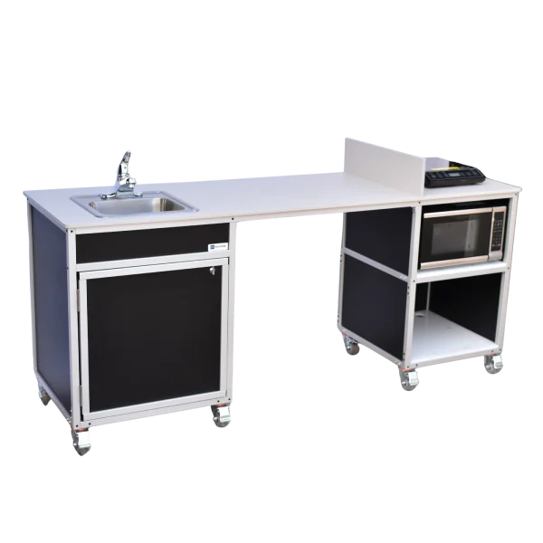 Monsam-PK-2020-Black-side2 Monsam wheelchair accessible portable kitchen with hot water sink