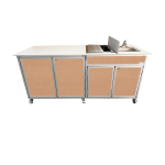 foodservice concession cart with ice bin maple