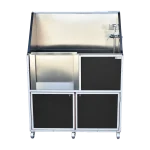 PDWS-02: Portable BIG Dog Washing Station with Sprayer in Black