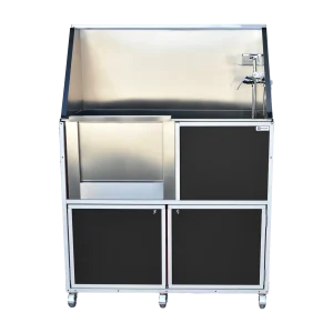 PDWS-02: Portable BIG Dog Washing Station with Sprayer in Black