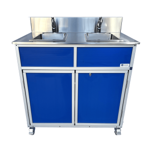 Self Contained Two Bowl Hand Washing Sink | Monsam Portable Sink