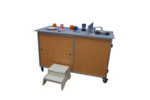 Food Preparation Cart With Portable Self Contained Sink Model Fpc 001